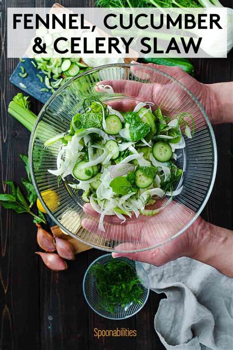 Fennel Cucumber Celery Slaw Salad Recipe At Spoonabilities