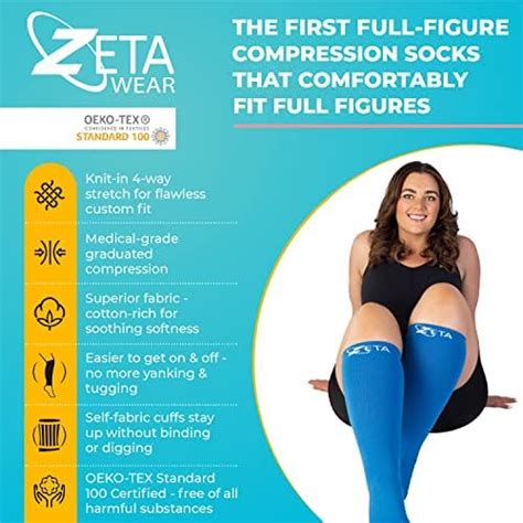 Amazon Zeta Socks Open Toe Inch Wide Calf Plus Size Compression 20