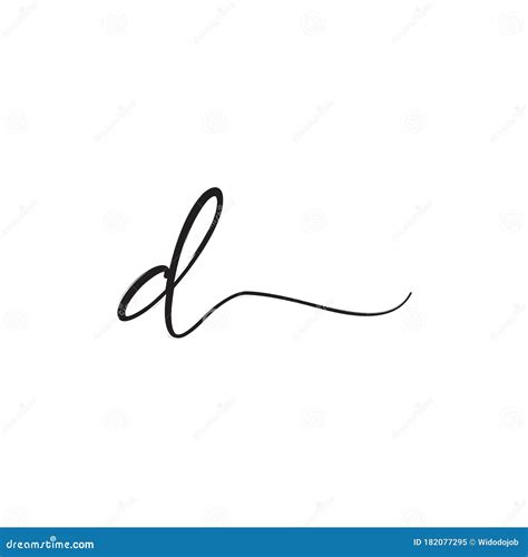 D Signature Letter Logo Design Concept Stock Vector - Illustration of elegant, logo: 182077295