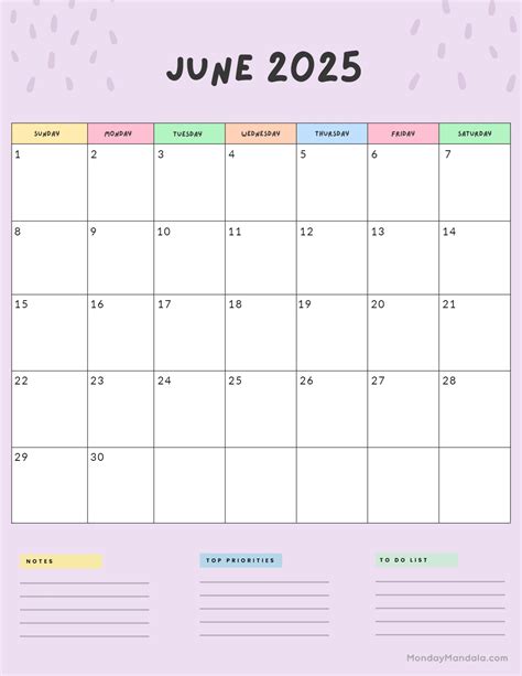 Cute June Calendar Printable Desiri Beitris