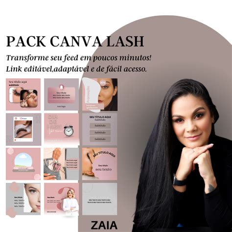 Pack Canva Lash Zaia Digital Hotmart