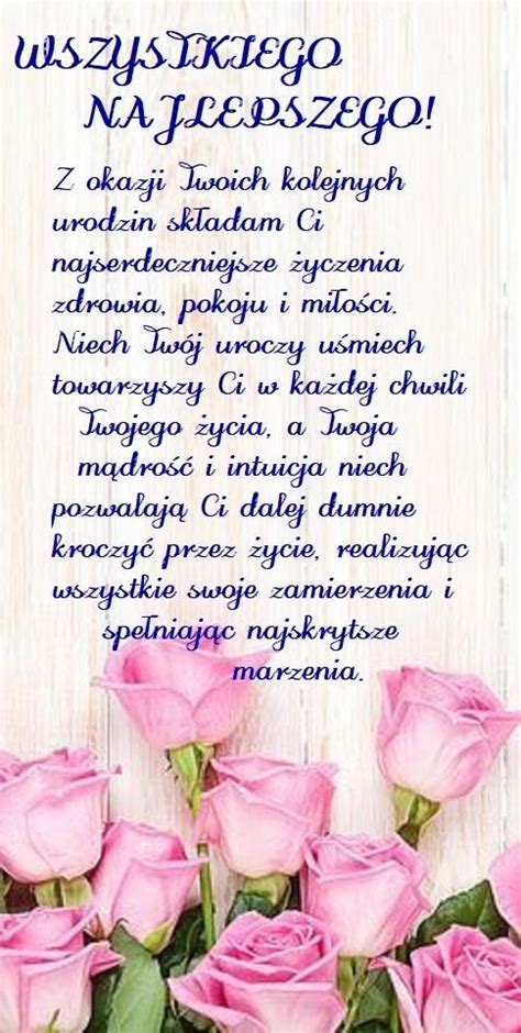 Pin By Melania On Urodziny Imieniny Happy Birthday Wishes Cards