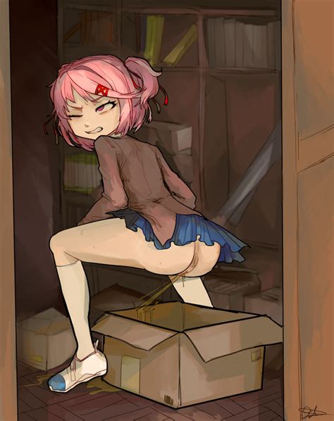 Rule 34 1girls Blue Skirt Book Books Bookshelf Bookshelves Box Clenched Teeth Closet Doki Doki