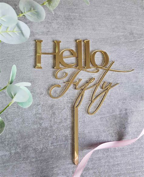 Single Layer Hello Cake Topper AYA Design