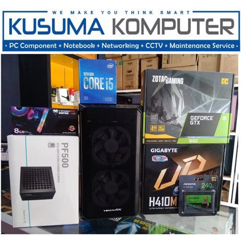 Jual KOMPUTER PC RAKITAN INTEL CORE I5 10400F ZOTAC 1650 SUPER SSD