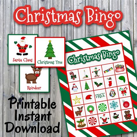 30 Free Printable Christmas Bingo Cards