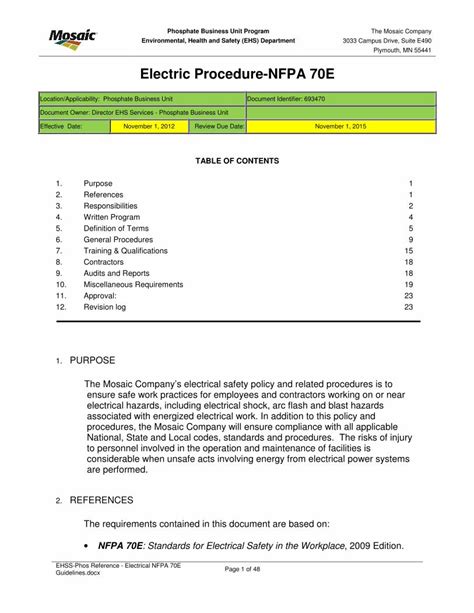 Pdf Electric Procedure Nfpa 70e Dokumentips