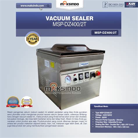 Jual Vacuum Sealer MSP DZ400 2T Di Blitar Toko Mesin Maksindo Blitar