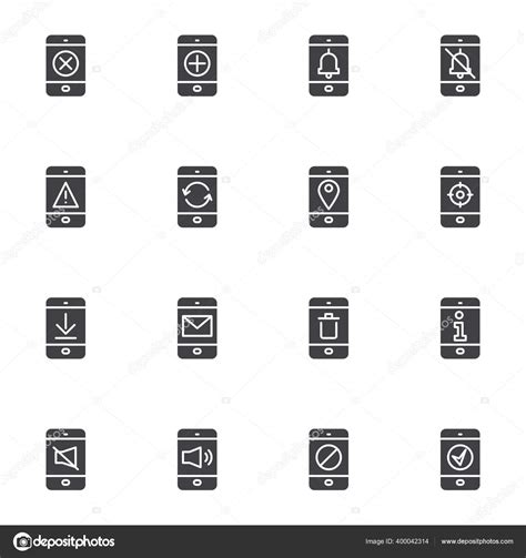 Smartphone Interface Vector Icons Set Stock Vector Image By ©avicons 400042314