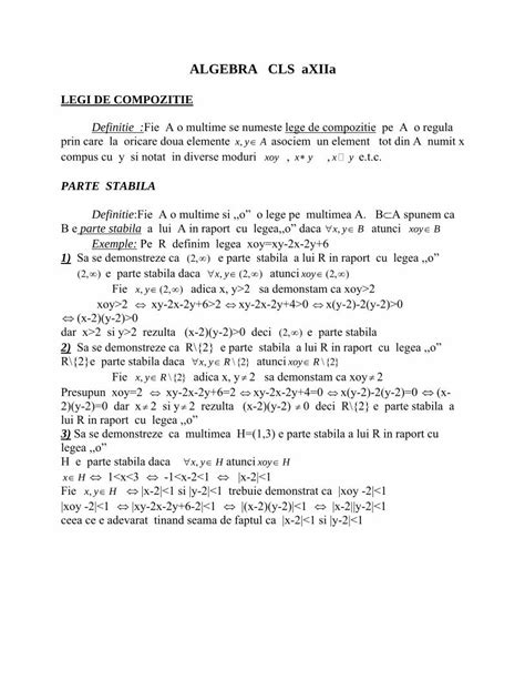 Pdf Formule Matematice Pentru Examenul De Bacalaureat Dokumen Tips