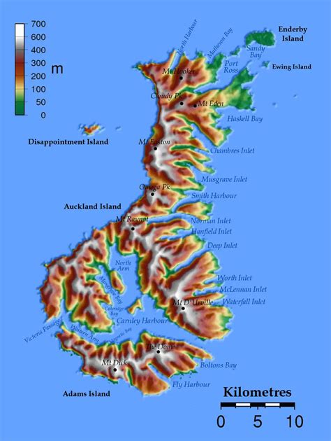 Auckland Islands Map