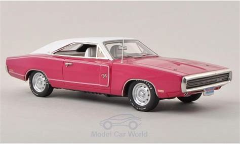 Miniature Dodge Charger Ertl R T Rose Blanche Voiture