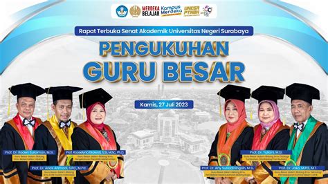 Rapat Senat Terbuka Universitas Negeri Surabaya Pengukuhan Guru Besar