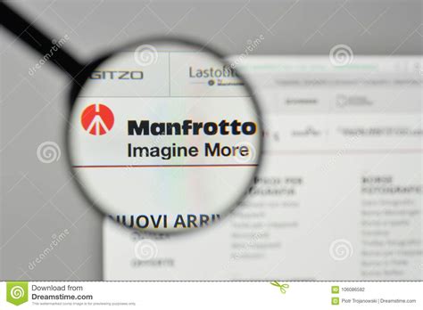 Milan Italy November 1 2017 Manfrotto Logo On The Website H