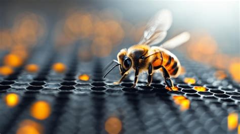 Futuristic Digital Beehive Producing Blockchain Honey | Premium AI ...