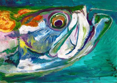 Unique Tarpon Fish Art Print Florida Tarpon Fishing