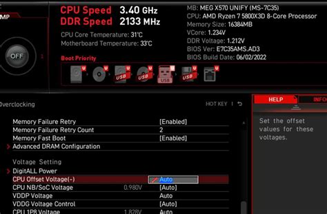 MSI S BETA X570 BIOS For AMD Ryzen 7 5800X3D CPU Allows Users To Tweak