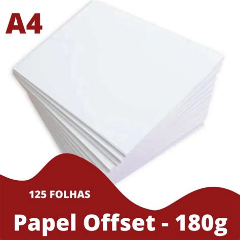 Papel Offset CHAMBRIL 180g A4 c 125 fls após confirmação do pagamento