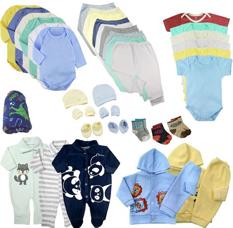 Kit Roupas de Bebê 38 Peças Enxoval Completo Menino e Menina