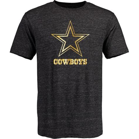 Mens Dallas Cowboys Pro Line Black Gold Collection Tri Blend T Shirt