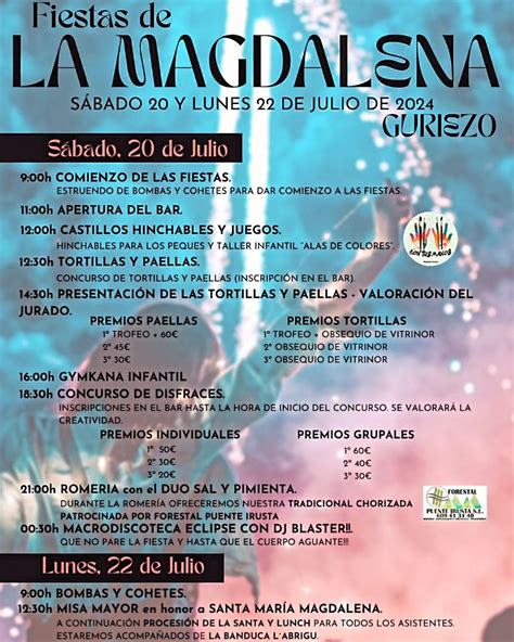 Fiestas de la Magdalena Guriezo 2024 Miplanhoy qué hacer hoy en