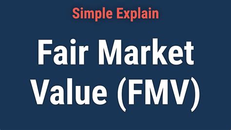 Fair Market Value Fmv Definition And How To Calculate It Youtube