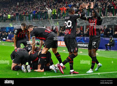 Milano Italy Th Feb Brahim Diaz Of Ac Milan Scores For