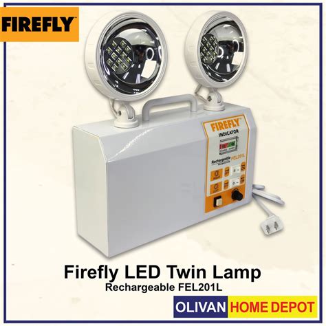 Firefly Rechargeable Twinhead Emergency Led Light Lamp Fel L Shopee