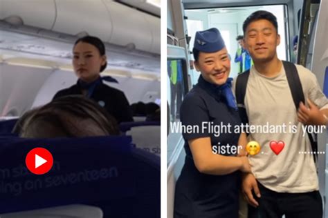 Viral Video Air Hostess Meets Her Brother On The Same Flight Video