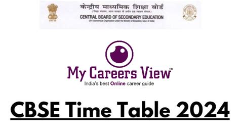 CBSE Board Class 10 12 Exam 2024 Datesheet Revised My Careers View