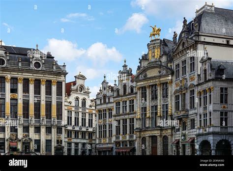 Facades Of Guild Houses On The Grand Place Grote Markt Square In