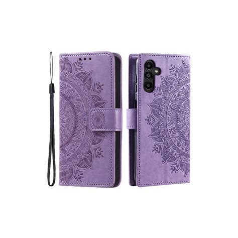 Samsung Galaxy A55 5G Violetti Mandala Suojakotelo