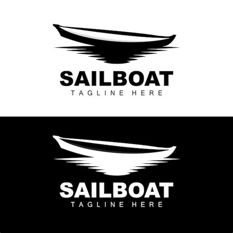 Logotipo do veleiro barco tradicional asiático vetor lago oceano ícone