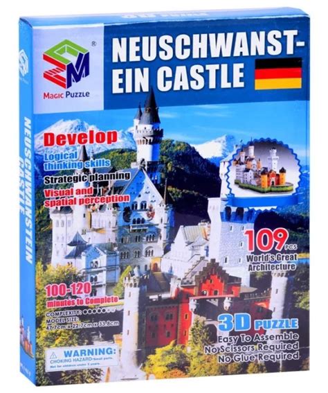 MAGIC PUZZLE 3D puzzle Zámek Neuschwanstein 109 dílků Puzzle puzzle cz