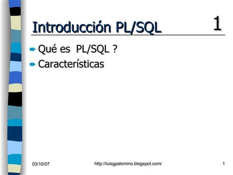 Curso Básico De Pl Sql Oracle Ppt