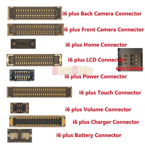 Sets Lot Fpc Connectors For Iphone Plus P Lcd Touch Power