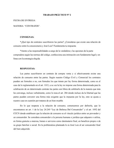 TP 2 Entrega Individual TRABAJO PRÁCTICO N 2 FECHA DE ENTREGA