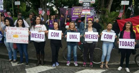 G1 Mulheres Protestam Contra Cultura Do Estupro No Centro De São José Sp Notícias Em Vale