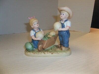 Denim Days 1512 The Melon Patch Home Interiors Figurine 1985 Vintage