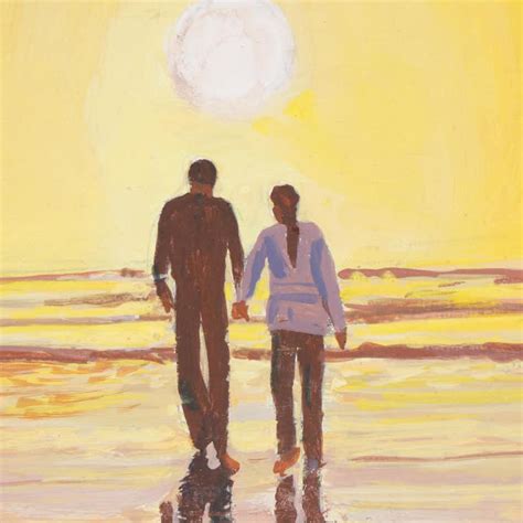 Russ Webster Oil Painting of Couple on Beach | Everything But The House