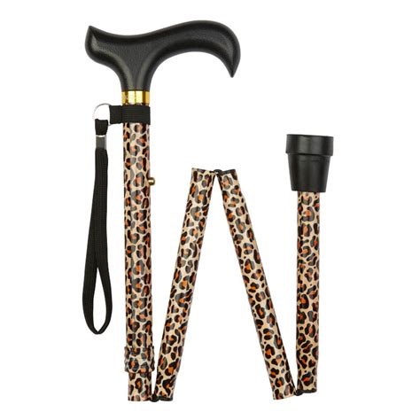 Adjustable Folding Print Walking Stick Uk