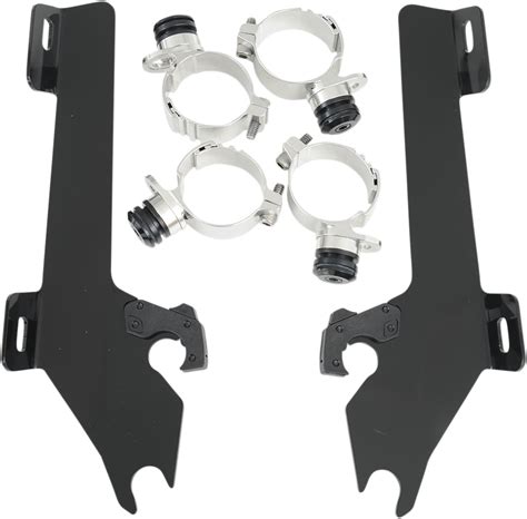 Memphis Shades Trigger Lock Mount Kit For Batwing Fairing Black Mek1954