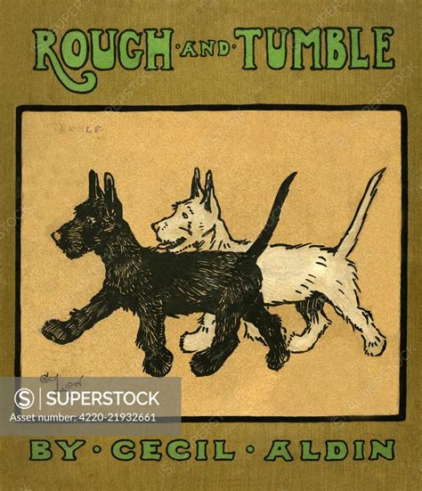 Book Cover Design By Cecil Aldin Rough And Tumble Showing Two Scots
