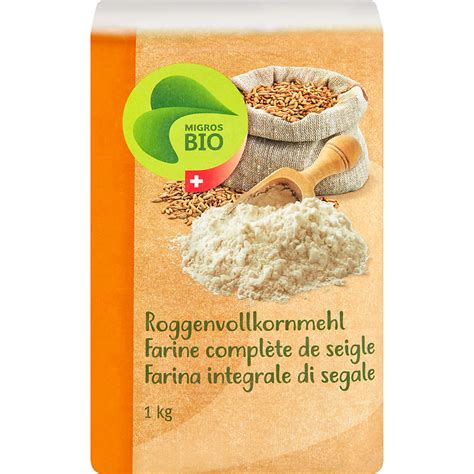 Achat Bio farine complète de seigle Migros