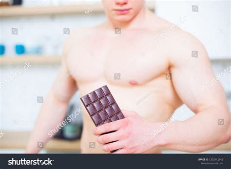 Muscular Man Naked Torso Kitchen Tile Stock Photo 1202912545 Shutterstock