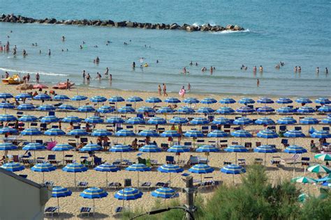 Termoli Moliseitalia La Spiaggia Di San Antonio Fotografia Stock