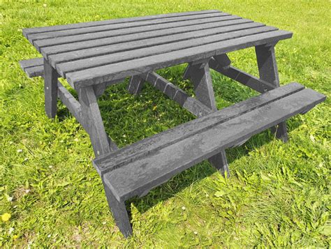 Large Grey Recycled Plastic Composite A-Frame Picnic Table | Picnic ...