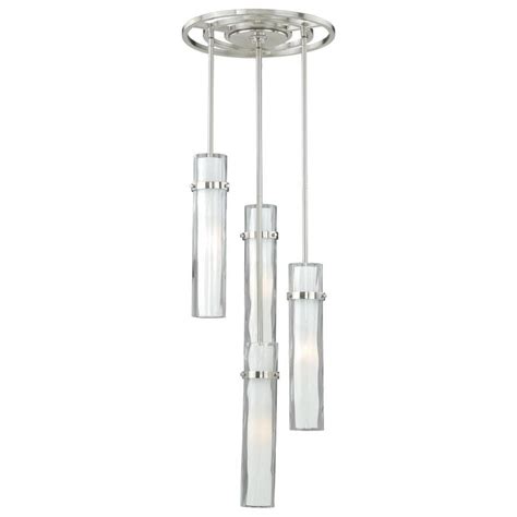 Cascadia Vilo Satin Nickel Multi Light Moderncontemporary White Glass