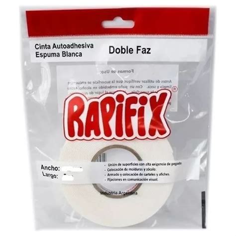 Cinta Adhesiva Rapifix Espuma Blanca Doble Faz 24 Mm X 5mtrs