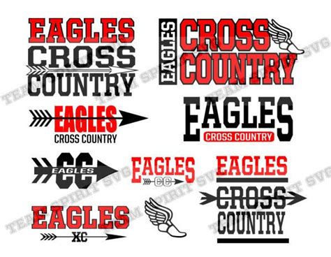 Eagle Cross Country Svg Download File Dxf Eps Silhouette Studio Cross